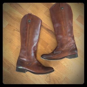 Frye pull on riding boot